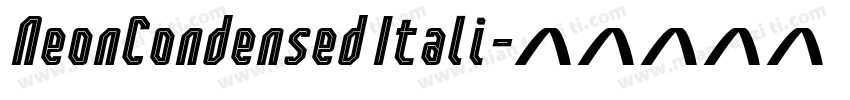 NeonCondensed Itali字体转换